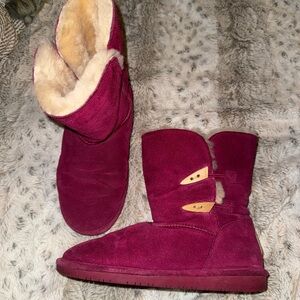 BearPaw Women's pink Suede Winter Boots